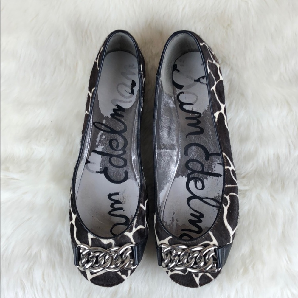 Sam Edelman Carmen Flat in Black & White Pony